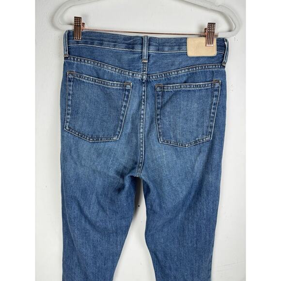 Everlane Womens Summer Jean Relaxed Fit Mid Rise Distressed Casual Cotton Jeans - Picture 6 of 11